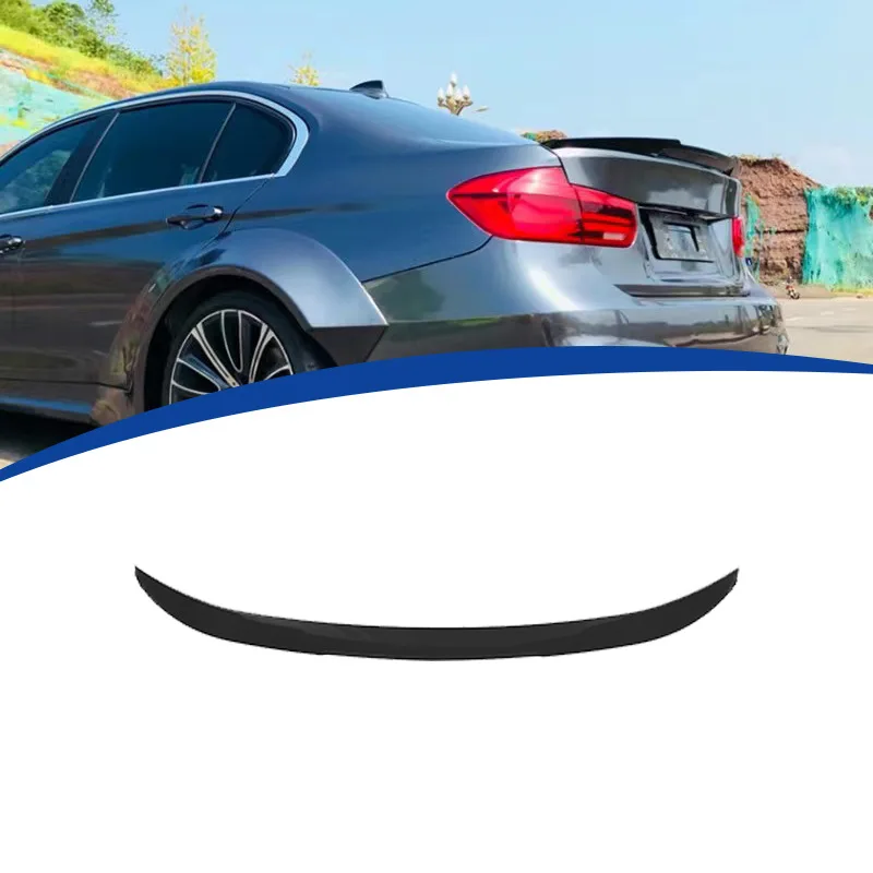 Black Spoiler Wing For 2013-2018 BMW 3series F30 M4 Spoiler Top Wings Black Lip Body Kit Splitter Trunk Trim Affix Stick