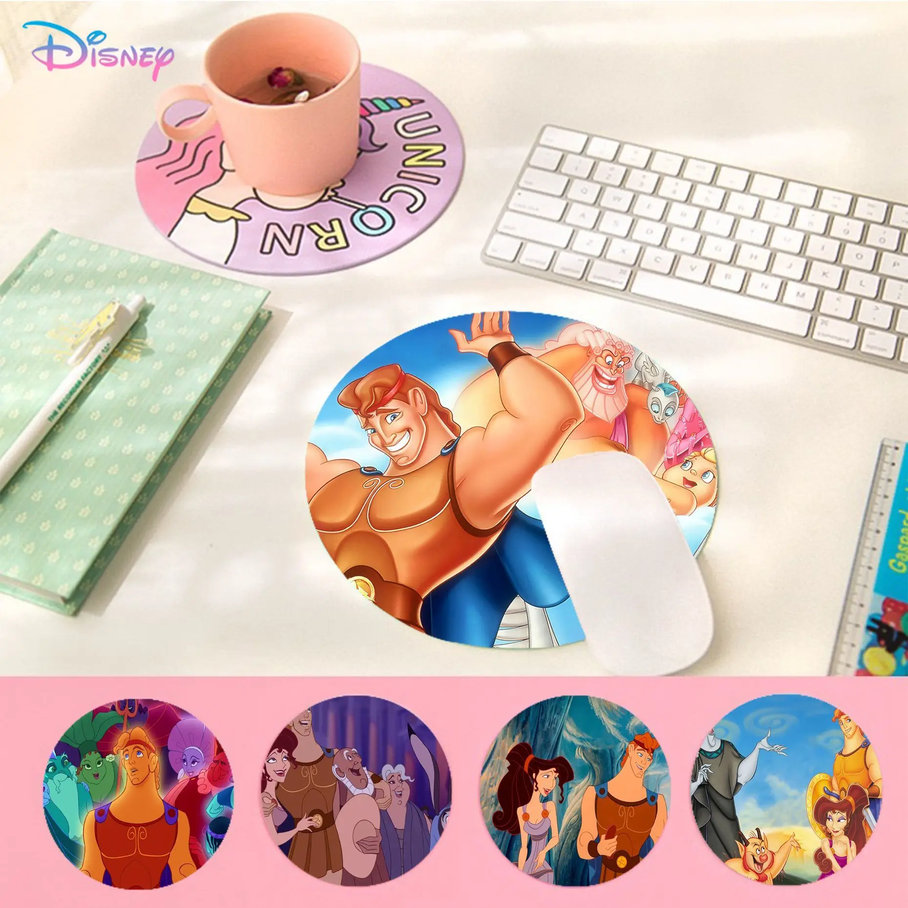 

Disney Hercules Mousepad Small Round Speed Version Game Computer Keyboard Office Table Mat PC Laptop Mouse Mat Desktop Mat