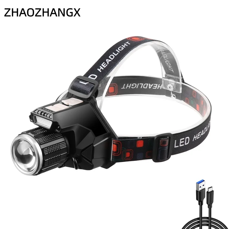 White Laser Ultra-Long Range Multi-Functional Outdoor Wide-Angle Zoom Super Bright Waterproof Long-Lasting Induction Headlamp