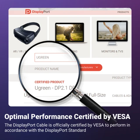 UGREEN DisplayPort кабель DP 2.1 16K - Высококачественное соединение — фото товара