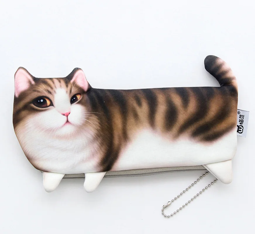 Cartoon Creative Cat Pencil Bag Storage Case for Kids Stationery Office School Supplies Escolar Papelaria image 5