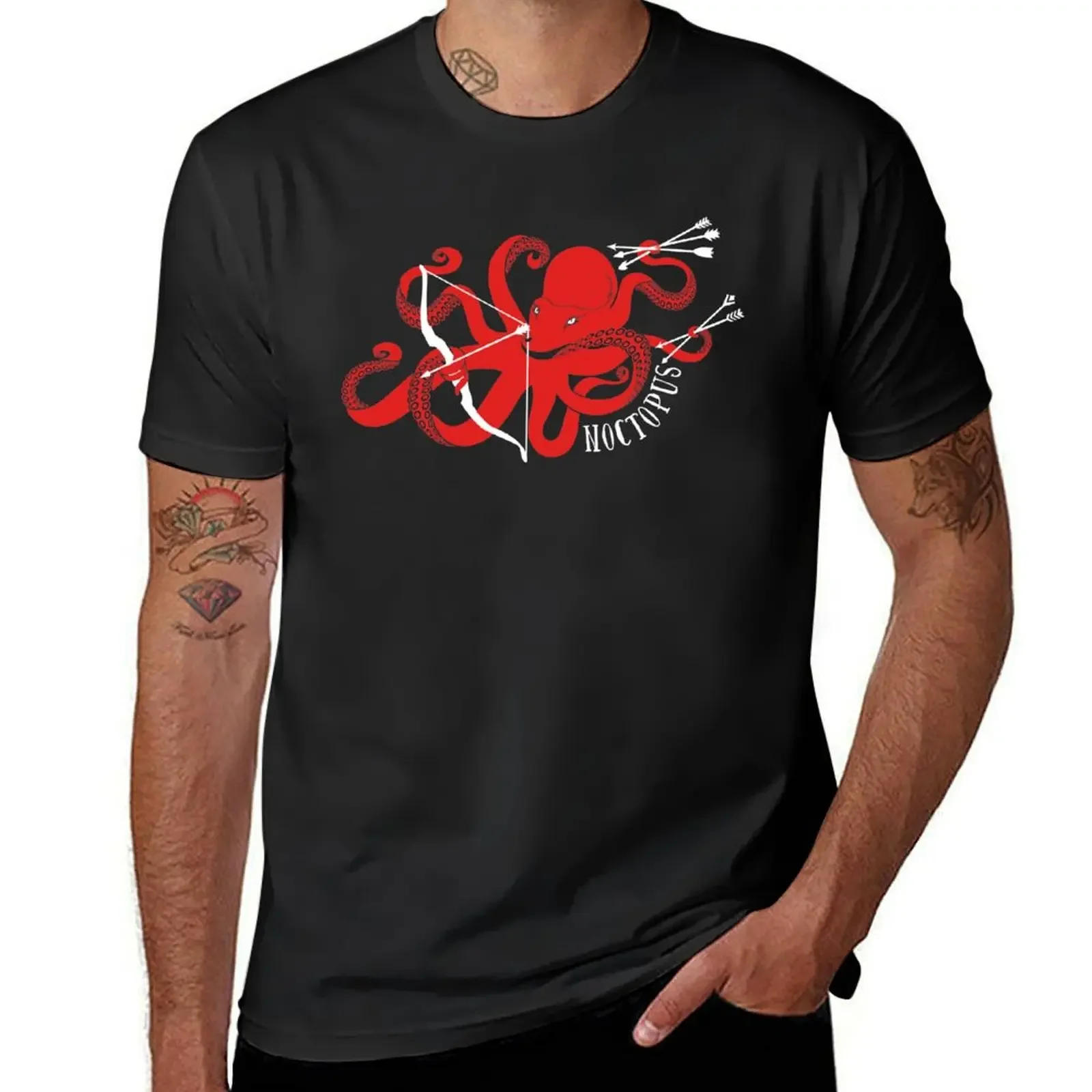 RED NOCTOPUS (Archery by BOWTIQUE) T-Shirt cute clothes shirts graphic tees quick drying t shirt men