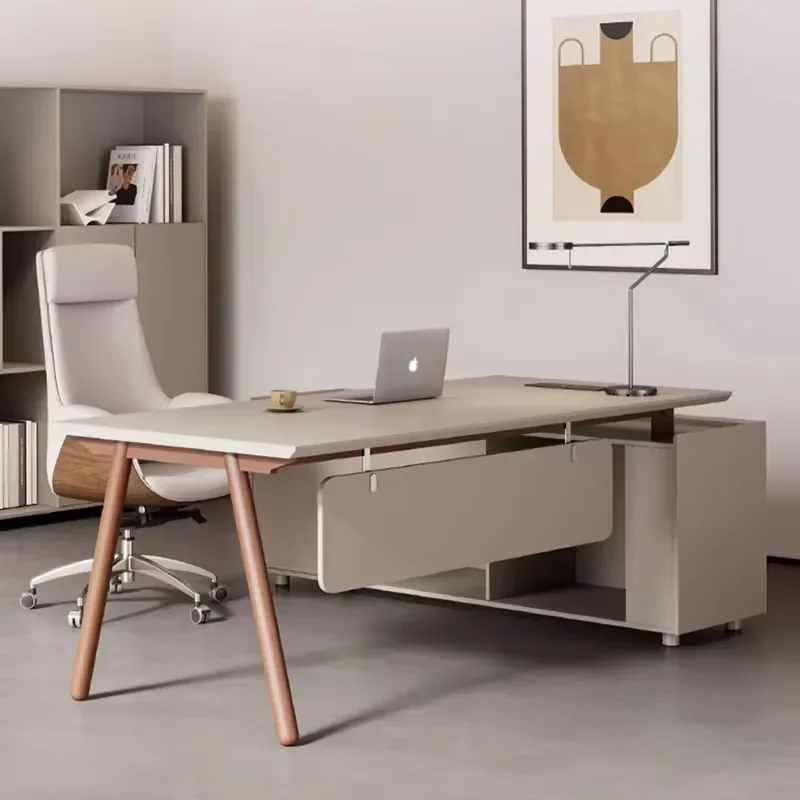 L Shaped Desk Organizer Space Saving Office Storage Rack Nordic Style Reception Display Stand Study Table Accessories Trendy