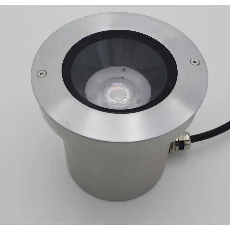 Garden Underground Light 12v Square Outdoor Cob Spot Waterproof Ip68 Deck Glass Body Landscape Rgb Inground Light