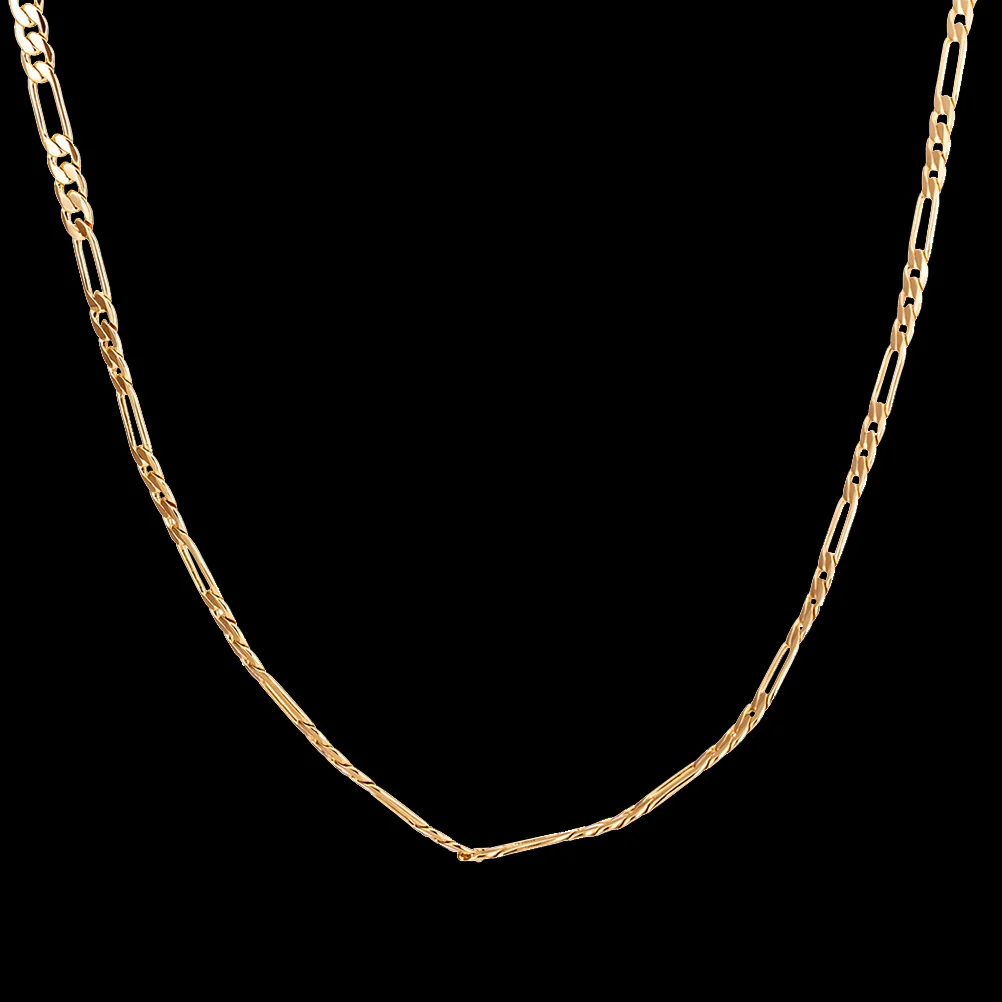 

Men'S Thick Curb Chain Necklace Gold Alloy 47X0.2Cm Luxury Durable Fashion Jewelry For Men Men Necklace Curb Chain