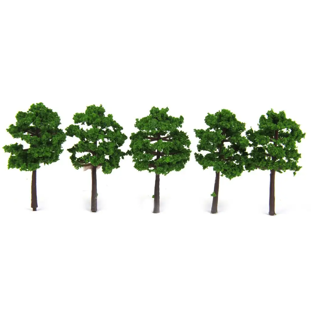 

Model Trees Set Green Plastic Miniature Forest Scenery Supplies for Railroad Train Diorama