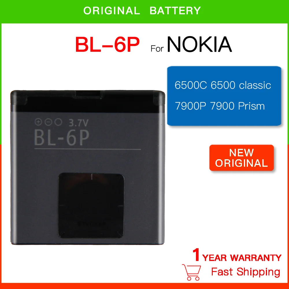 

Original BL-6P Replacement Battery For Nokia 6500C 6500 Classic 7900 Prism 7900P BL 6P BL6P 830mAh Batteria +Tracking Number