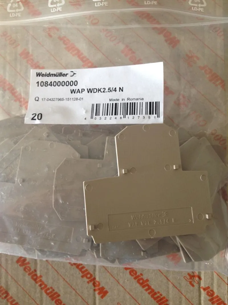 

100 шт. WAP WDK2.5/4N клеммная перегородка 1084000000
