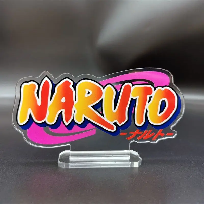 Creative Naruto Logo Stand Table Decoration Anime Naruto Figure Model Accessories Colorful Acrylic Display Board Boy Girls Gift