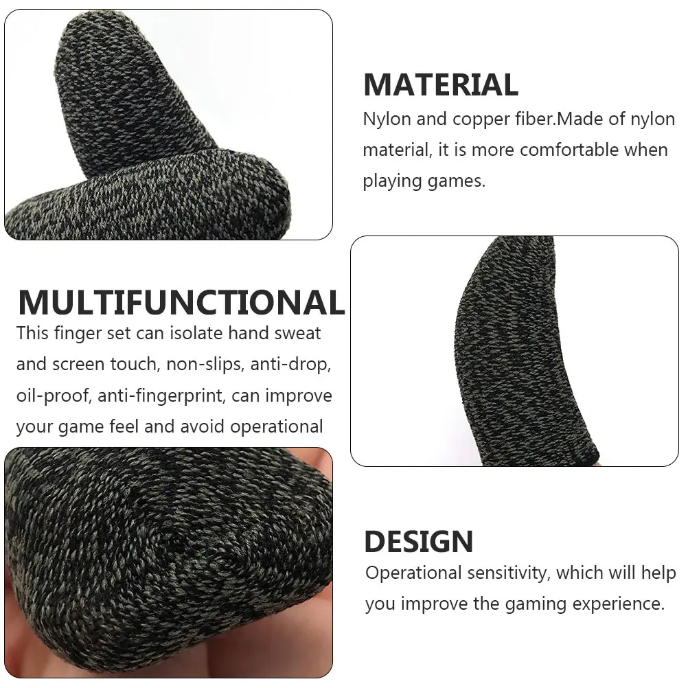

20 pcs Anti-Slip Sleeves Thin Breathable Touch Screen Cots for Mobile Gaming Oil-Proof Thumb CoversTouch Screen Finger Sleeve