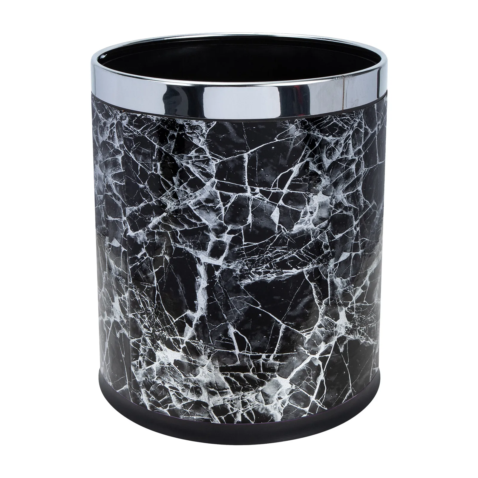 

Корзина для мусора с мраморным узором, круглая, пластиковая, для ванной, кухни, офиса, дома, под раковину, для отелей, KTV, компактная