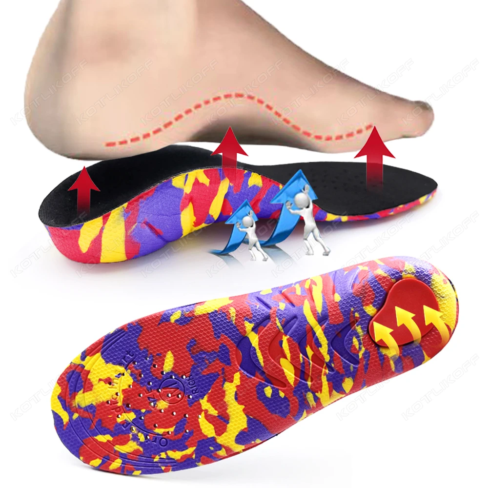 1/2 Pairs Kids Orthotics Insoles Correction Care Tool Arch Support Flat Foot Orthopedic Insole For Children Ultra Light Shoe Pad