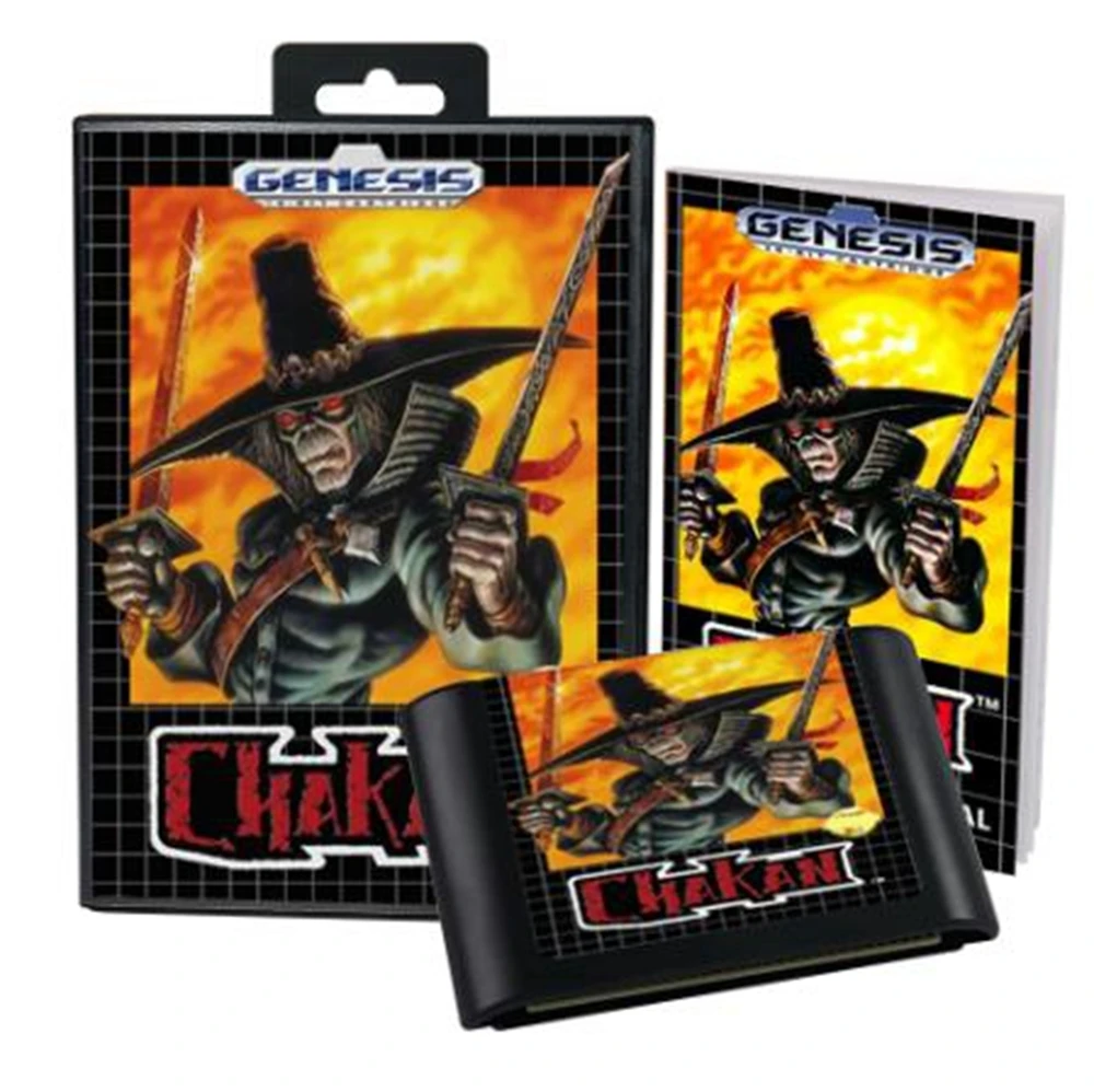 Chakan with Box and Manual for 16 Bit Sega MD Game Cartridge Megadrive Genesis System