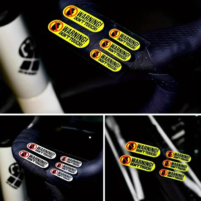 Adesivo de alerta "Não toque" estiloso, decalque de vinil moderno para capacete de motocicleta