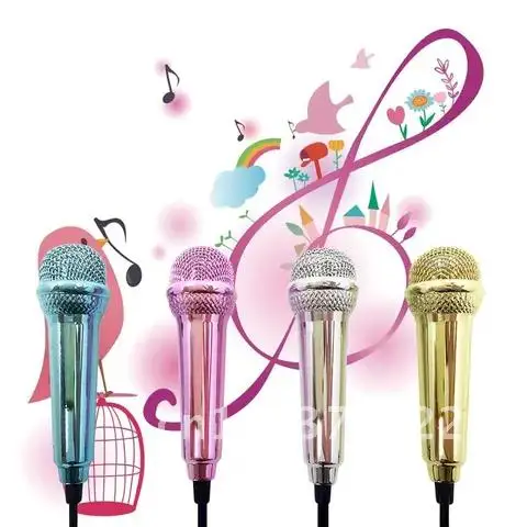 

Portable 3.5mm Stereo Studio Microphone KTV Karaoke Mini Microphone Wired Microphone Phone Tablet PC Laptop Voice Singing Karaok