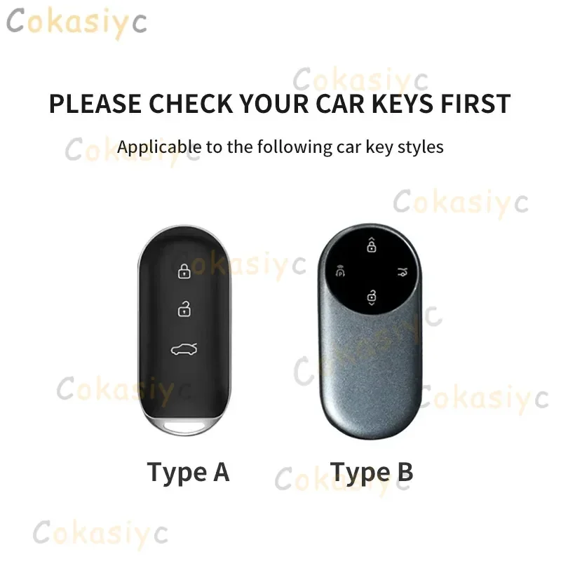 Leather Car Remote Key Case Cover Shell Fob For Huawei AITO M5 Set 2022 M7 M5EV M9 Clasp Auto Protector Bag Accessories
