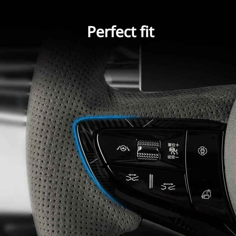 For BYD Seal EV 2022 2023 Steering Wheel Cover Nappa Leather Anti-Slip Hand Sewing Steering Wheel Protector Accessories