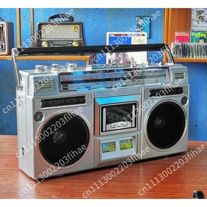 Vintage, nostalgic, stereo, two-channel tape, cassette, radio.