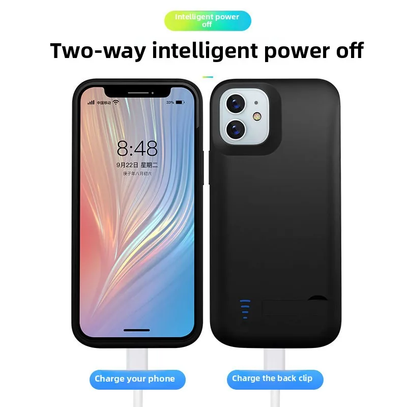 10000mAh Suitable for IPhone 13 Series 13mini 13pro Back Clip Battery Phone Power Bank 13Promax Mobile Power Charging Phone Case