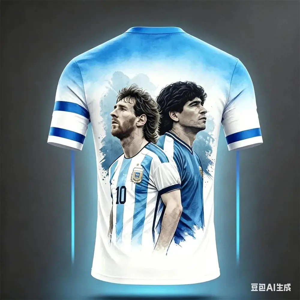 2026 Messi Style Summer 3D Printable  Clothing Football Jersey T-shirt Loose and Comfortable for Outdoor Wearing