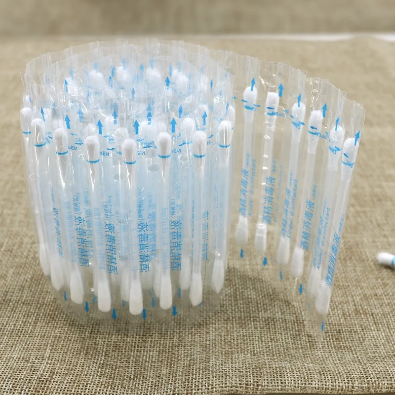 Disposable Medical Iodine Cotton Swab  Disinfection Cotton Swab