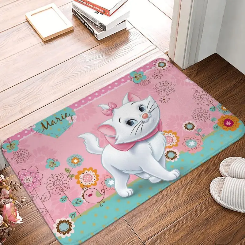 Custom Marie Cat Front Door Floor Entrance Mat Outdoor Bath Kitchen Doormat Balcony Carpet Rug