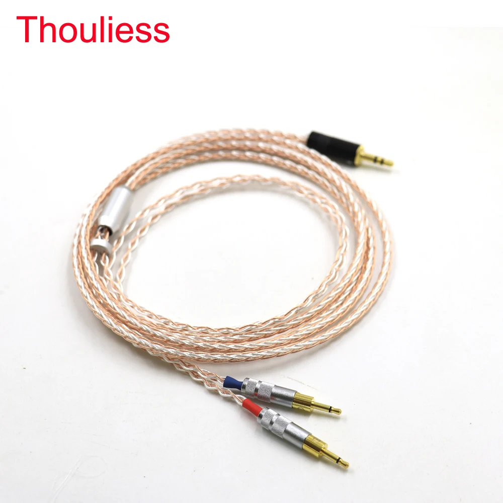 

Copper Silver Mixed 3.5/6.35/2.5/4.4mm/XLR Balanced 8-core 7N OCC Upgrade Cable for HD700 M1060 M1060c Headphone