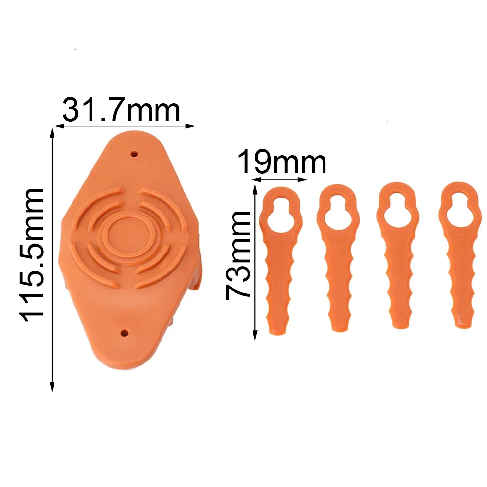 Trimming Head With Plastic Blade For WG150 WG151 WG180 Plastic Spare Blade Set Garden Lawn Mower Accessories Replacement