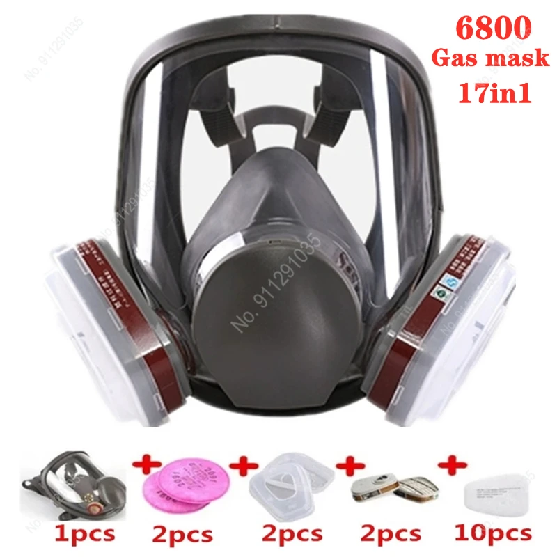 Anti-Fog Full Face Respirator Gas Mask 6800, Industrial Painting ,Spraying Respirator, Safety Work Filter ,Formaldehyde Protecti