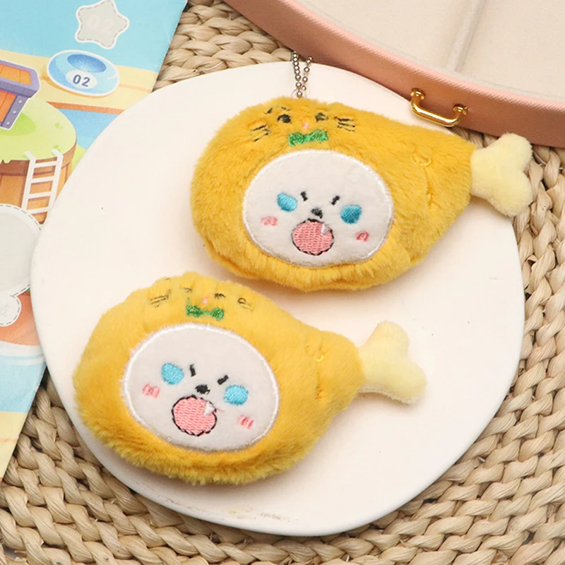 

Cute Chicken Leg Plush Doll Squeaky Pendant Lovely Soft Stuffed Toy Keychain Backpack Hanging Ornaments Car Keyring Charms Gifts