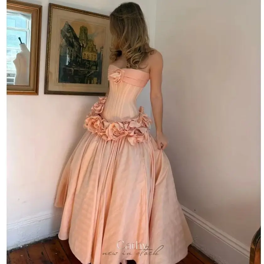 

Luxury Evening Dress Customized strapless boned corset Prom Dress full ball gown skirt vestidos de noche structured waist