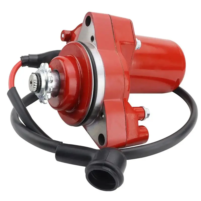 AU28-Starter Motor For 50Cc 70Cc 90Cc 100Cc 110Cc 125Cc 3 Bolt 4 Stroke ATV Quad Pit Dirt Bike Go Kart Taotao Buggy Coolster