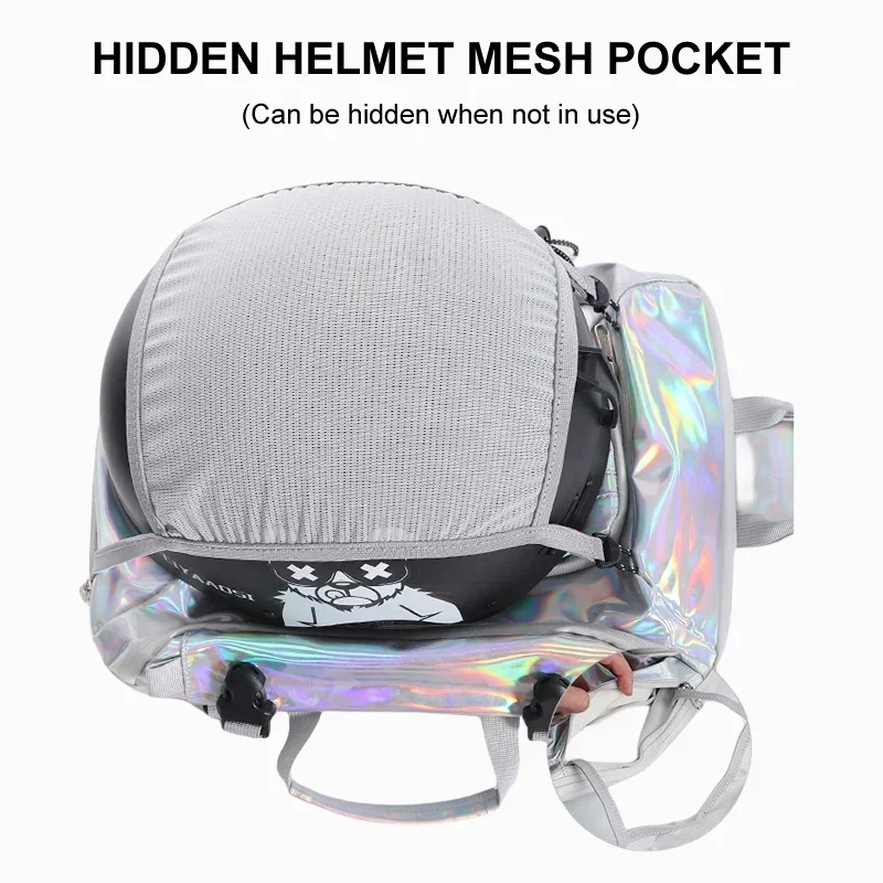 Unisex Snowboard Skateboard Ski Helmets Storage Bag Ski Backpack Multi Functional Waterproof Snow Sports Shoulder Bag