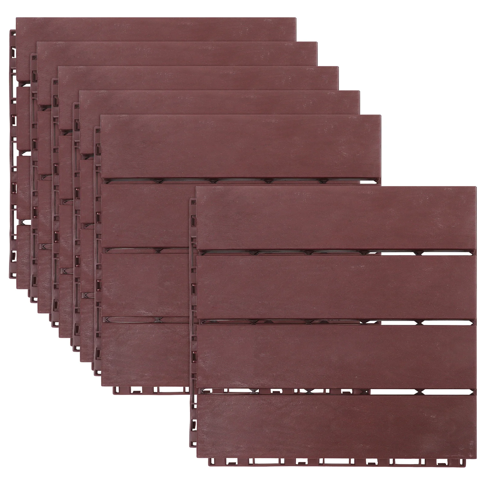 6 قطعة بلاط الفناء المتشابك الأرضيات الخارجية جميع الأحوال الجوية استخدام المضادة للانزلاق تصميم أنيق لأرضيات الحديقة والشرفة الخارجية #6