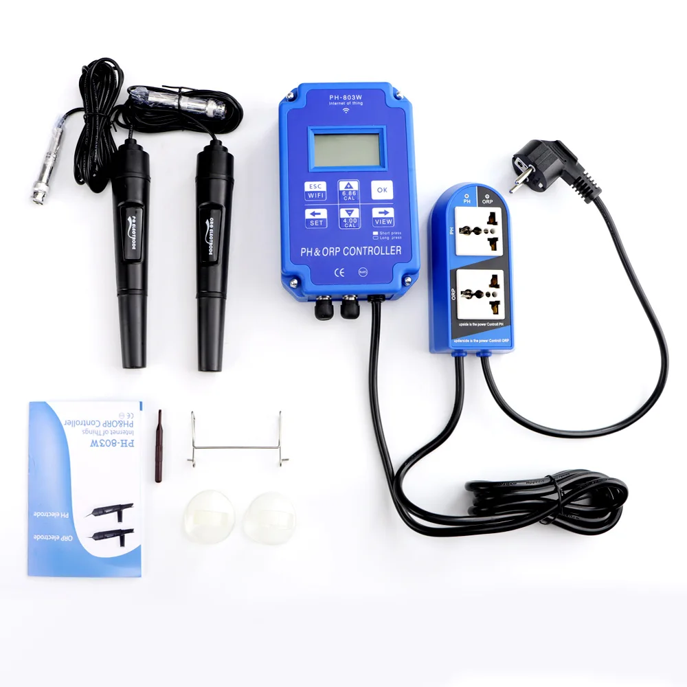 Imagem -05 - Qualidade da Água Tester para Hidroponia Aquarium ph e Orp Controlador Wifi ph Meter Bnc Sonda Substituível em 110v 220v Ph301