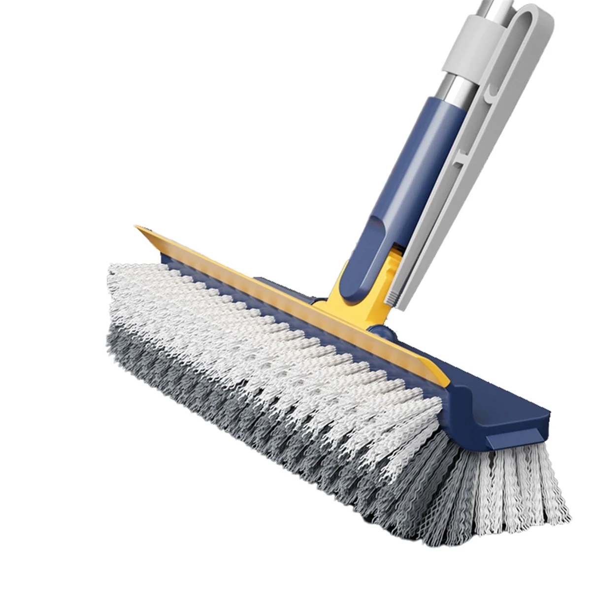 Long-Handled Floor Brush, Multi-Functional Scraping and Cleaning Brush, Cleaning Without Blind Spots Blue