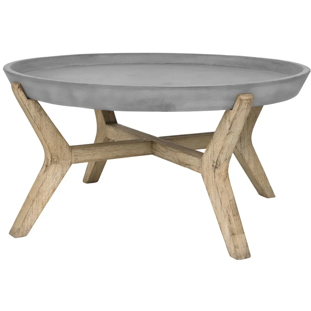 5 PCS Round Outdoor Dining Set, Wood Grain HDPE Outdoor Table and Chairs with 105 Ergonomic Backrest, Durable Patio Dining Tabl