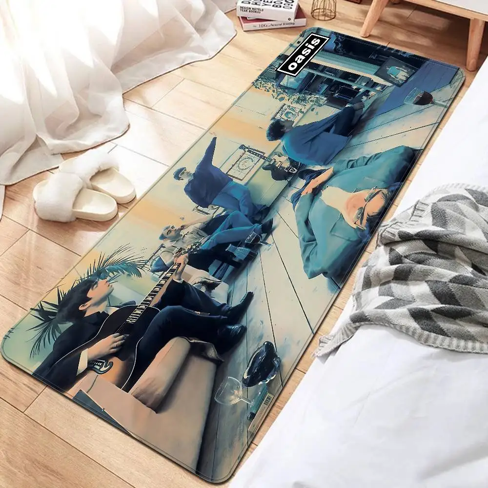 Classic Rock Band O-Oasis Entrance Door Mat Washable Non-Slip Living Room Sofa Chairs Area Mat Kitchen Welcome Doormat