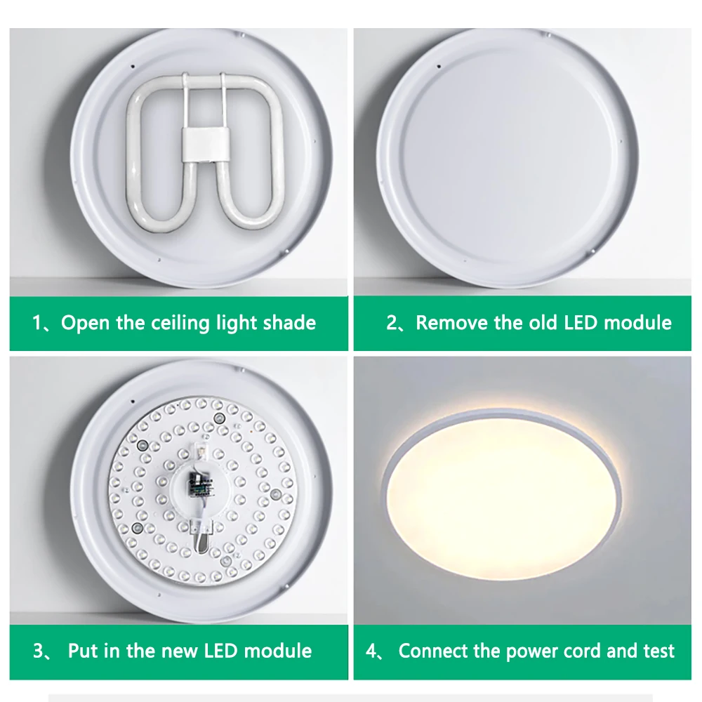 천장 조명 LED 모듈 220V-240V 라운드 LED 패널 조명 12W 18W 24W 36W 48W 72W 교체 LED 개조 램프 보드 쿨 화이트