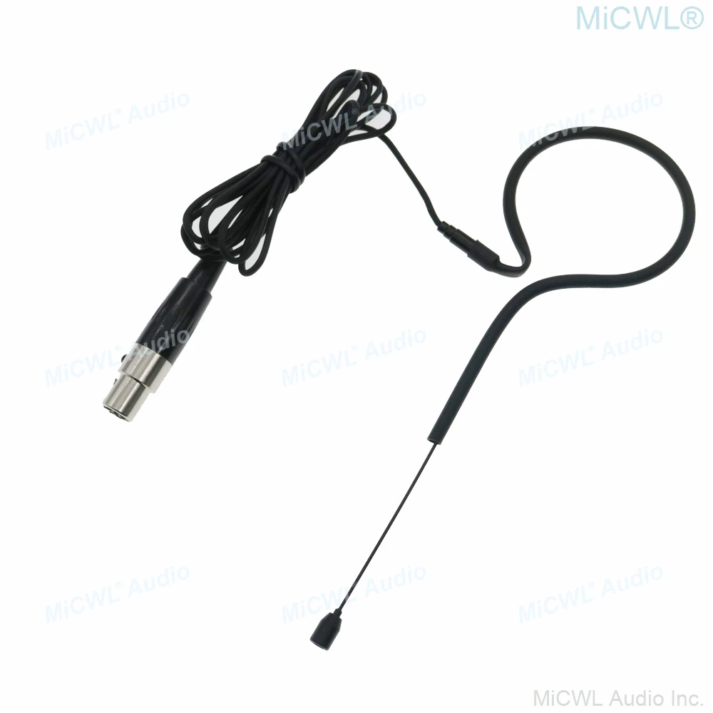 Micrófono colgante de un solo oído, color negro y Beige, alta calidad, auriculares con micrófono para transmisor inalámbrico Shure BeltPack