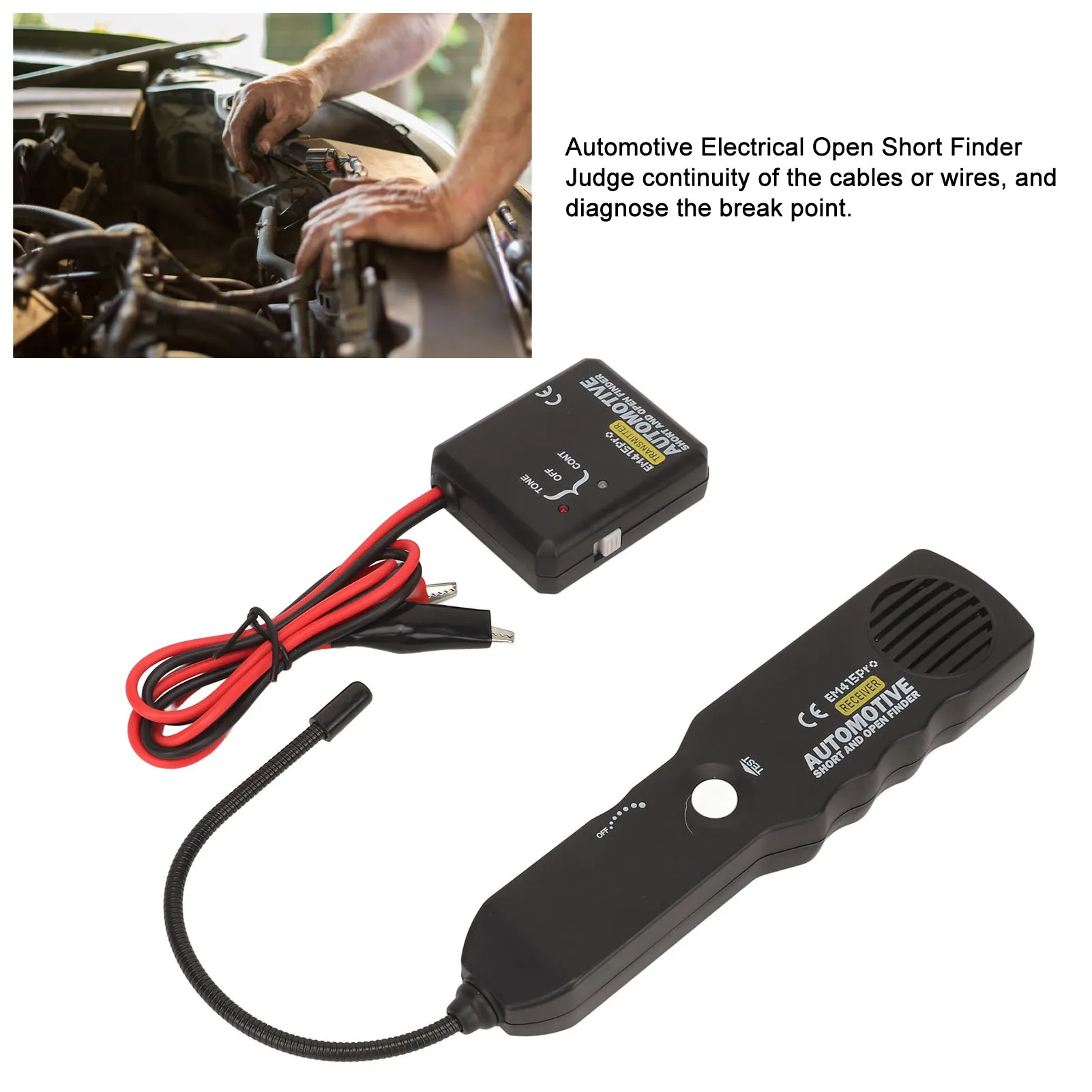 Automotive Circuit Fault Finder Accurate Quickly 7inch Flexible Probe Automotive Circuit Tester Buzzer for Car Diagnostic Tool