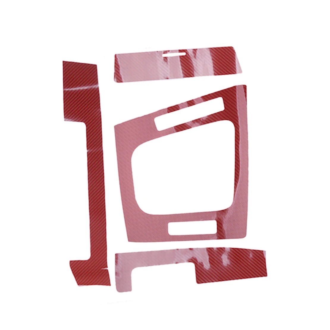 سيارة الداخلية داش مجلس والعتاد التحول غطاء اللوحة المركزية ملصق صالح لسيارات BMW 3 سلسلة E46 1998-2005 5D ألياف الكربون الحمراء نمط LHD #5