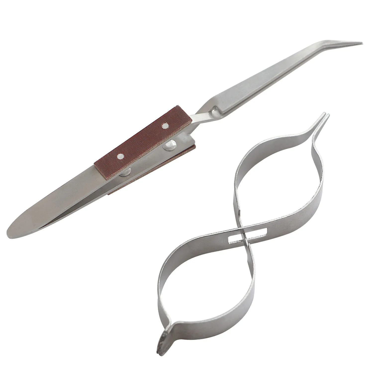 Cross-Locking Third Hand Tweezers with 360° Rotation Base - Jewelry Welding/Soldering Tool for Repair and Making