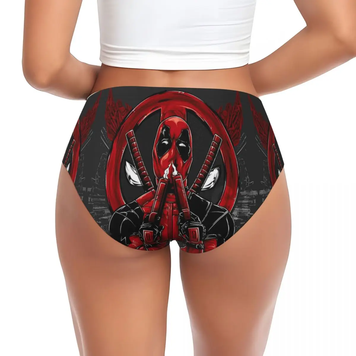 Custom Women\'s Deadpool Superhero Brief Panties Female Comfort Underwear Underpants