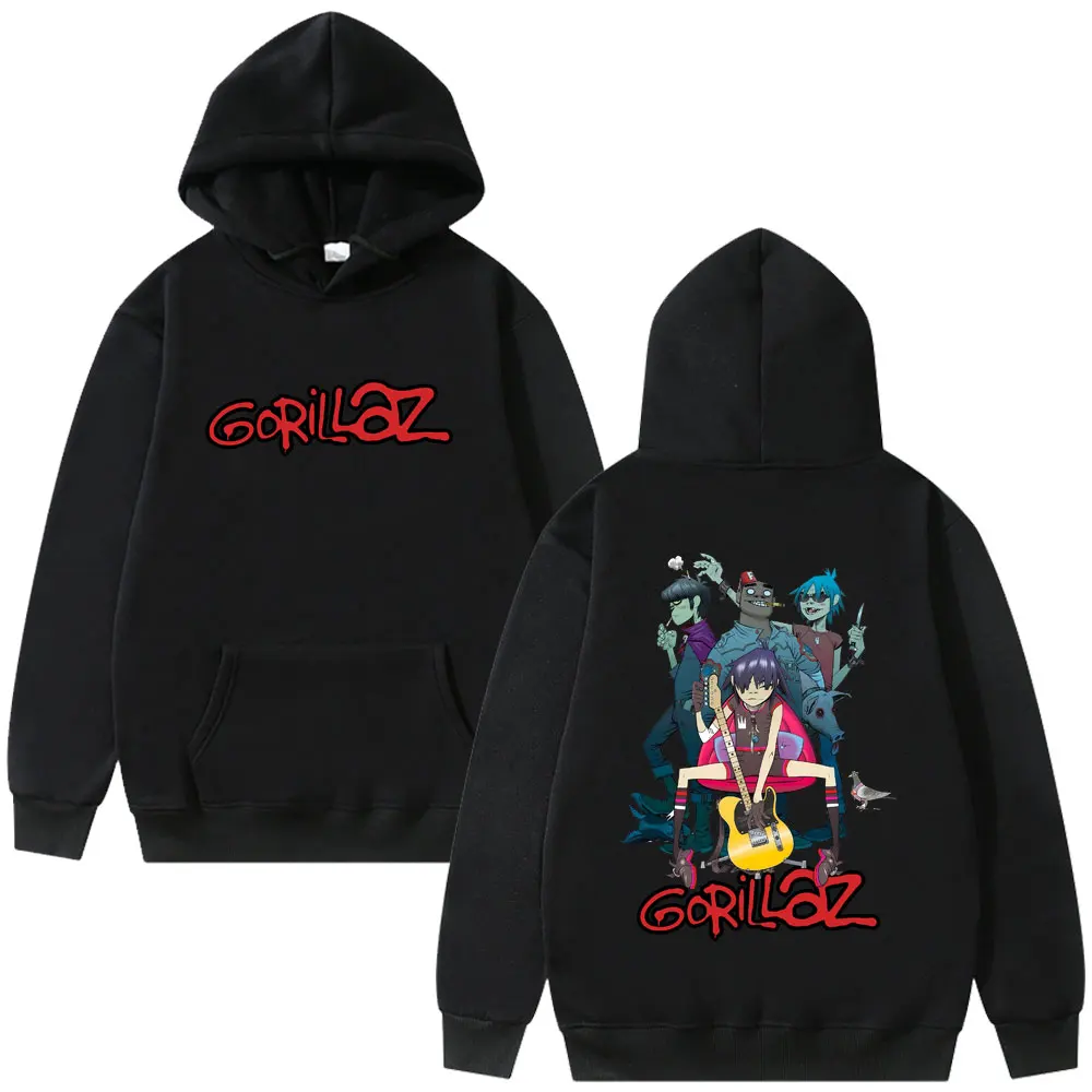 

Rock Band Gorillaz Graphic Hoodie Men Women Hip Hop Gothic Pop Music Pullover Hoodies Male High Quality Fleece Cotton Sweatshirt