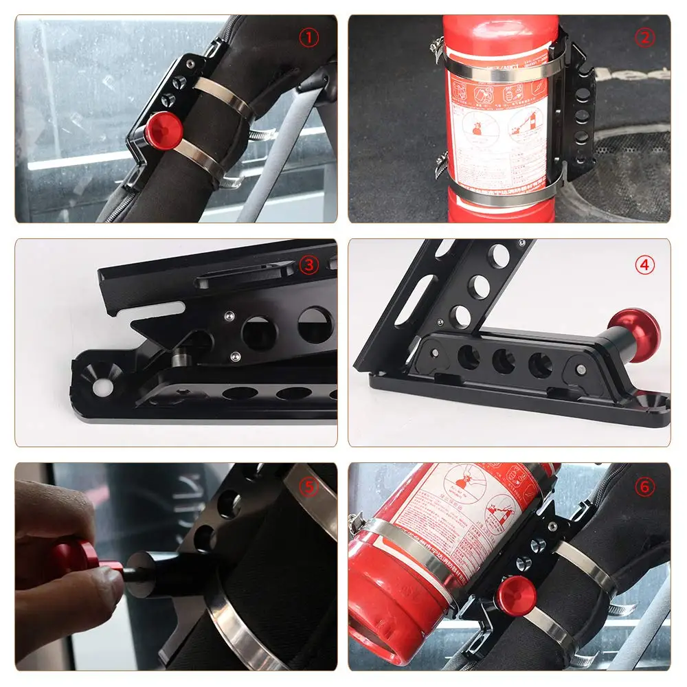 Extinguisher Mount Bracket Adjustable Fit for Jeep Wrangler Sport/ JK/ Sahara Fire Extinguisher Holder New Arrivals