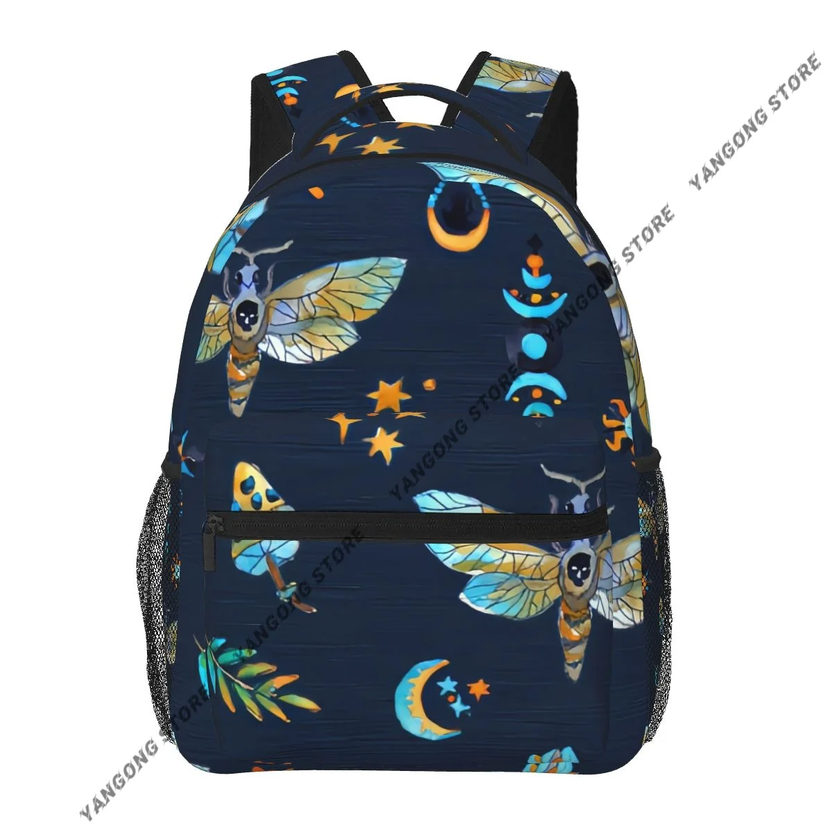 Moth Butterfly And Magic Mystic Backpack School Bags Casual for Teenager Girls Shoulder Bag Travel Bags