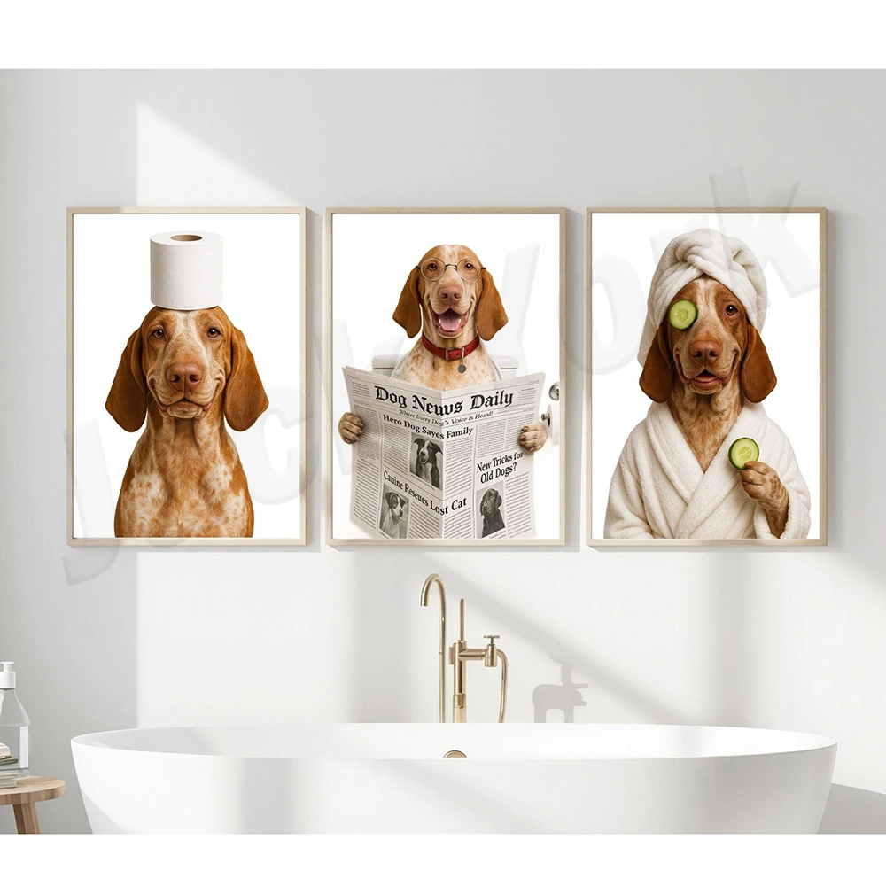 Póster de entrenamiento para ir al baño para perros: Braco italiano, Boxer, Border Terrier, Border Collie, Bohemian Wirehaired Pointer, Griffon