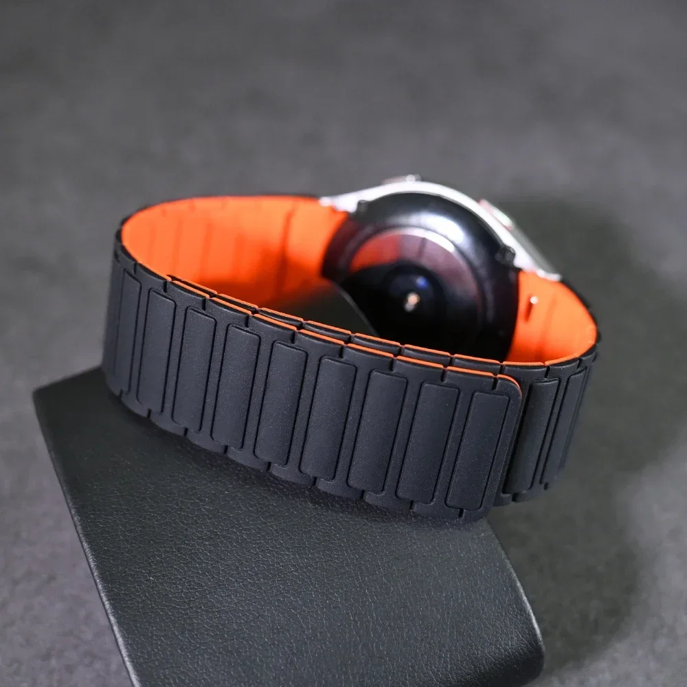 Silicone Magnetic Band for Samsung Galaxy Watch 6 Classic 43 47mm 42 46mm 5pro 45mm Loop No Gaps Strap for galaxy 4 5 6 40 44mm