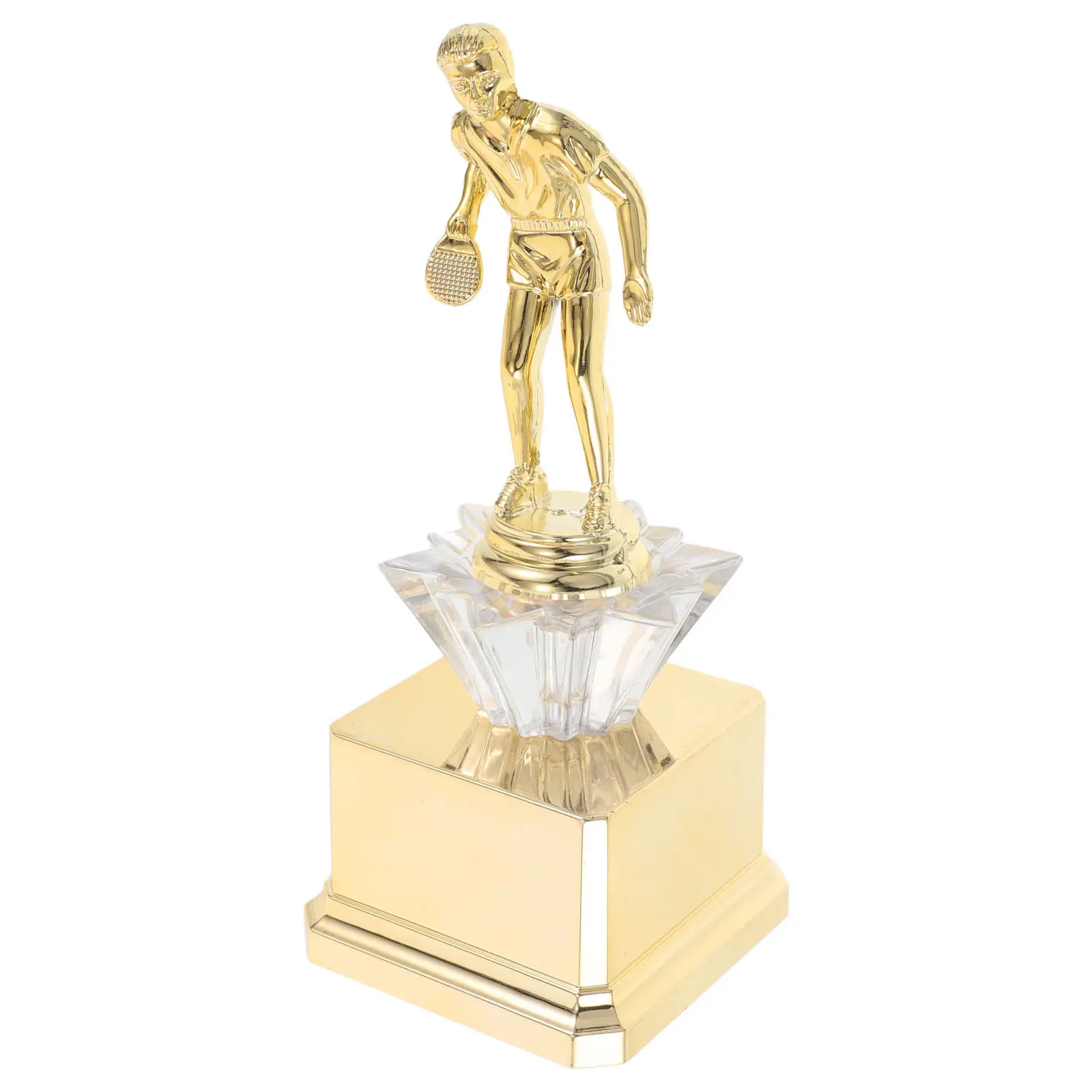 

Table Tennis Award Trophy Plastic Golden Trophy Cup Lightweight Portable Sports Competition Prize for Ping Pong Tournament